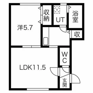 メゾン琴似【203号室】の間取り