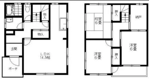 兵庫県姫路市飾磨区今在家6丁目【一戸建】の間取り