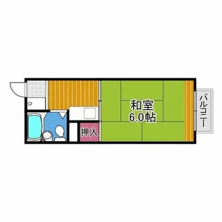 置田ハイツ【1階】の間取り