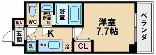 レジュールアッシュ天王寺【2階】の間取り