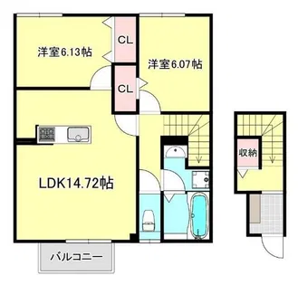コンフォートヴィレッジⅡ【2階】の間取り