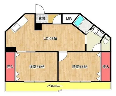 ロイヤルハイツ河田【5階】の間取り