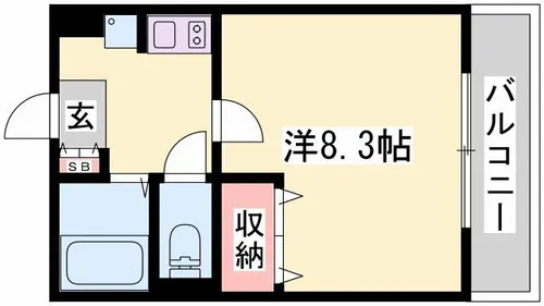 リッチウォーク市役所前【B303号室】の間取り