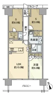 ウエリス姫路【8階】の間取り