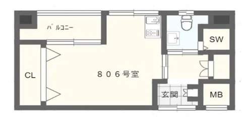 クオリティライフ壱番館【8階】の間取り