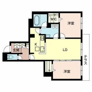 シャーメゾンオリーブ【0102号室】の間取り