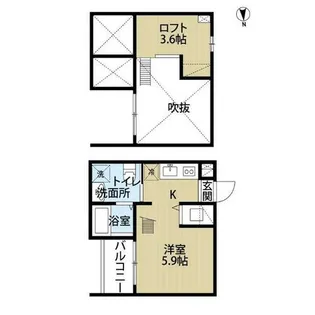 リシュテール【1階】の間取り