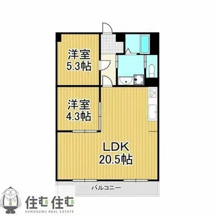 元町ハイツ【9階】の間取り