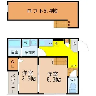 Plage Sotoshincho(プラージュ外新町)【2階】の間取り