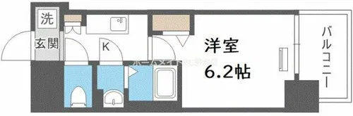 Alivis福島海老江【6階】の間取り