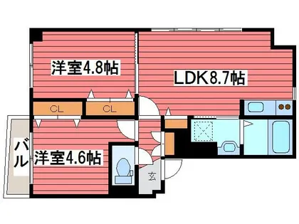 ル・ノール福住【604号室】の間取り