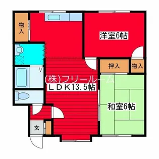 ハイツクラークヒル【202号室】の間取り