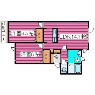 ラ・クラッセEAST【2階】の間取り