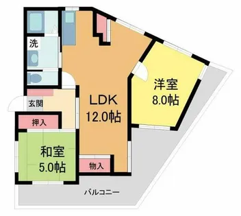 苦楽園タウンハイツ【201号室】の間取り