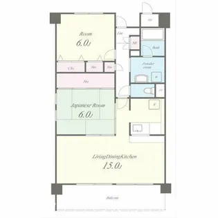 フローラ藤【201号室】の間取り