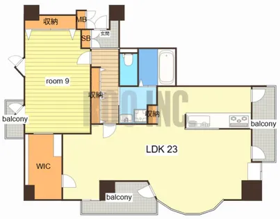 サンテデーレしかま【8階】の間取り
