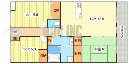 夢ガーデン【503号室】の間取り