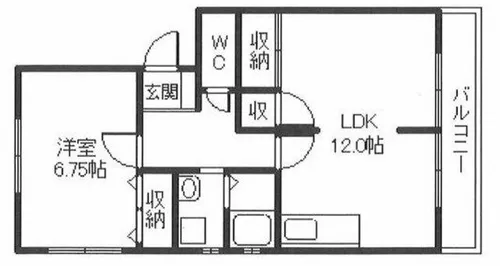 エクレールM【104号室】の間取り