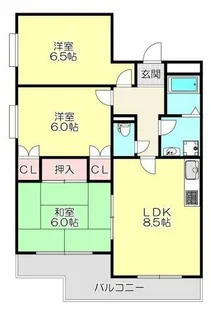 ジョイフルオオイシ3号館【3階】の間取り