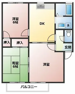 コーポ金井戸 北棟【102号室】の間取り