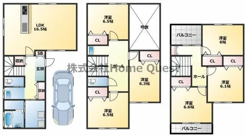 大阪府八尾市山本町南1丁目【一戸建】の間取り
