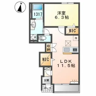 アクロポリスⅦ【1階】の間取り