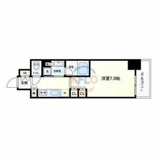 ザ・パークハビオ同心【3階】の間取り