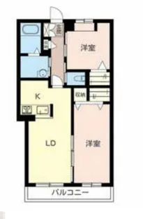 クレール北平野【202号室】の間取り