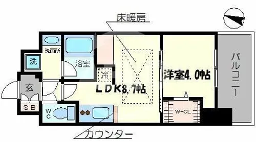 アーバネックス本町【3階】の間取り