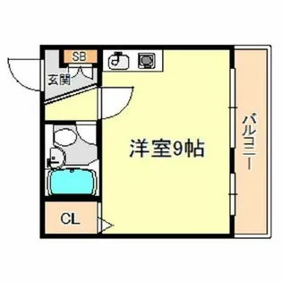 プロミネント朝霧【101号室】の間取り