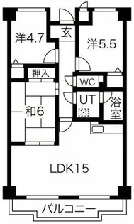 リヴェール緑地【5階】の間取り