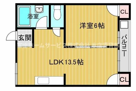 松恵コーポラス【4階】の間取り