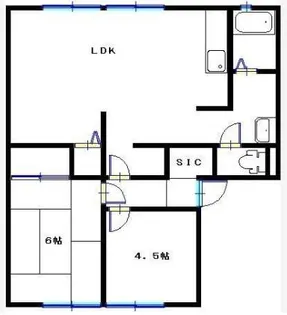 黒岩ハイツ【1階】の間取り
