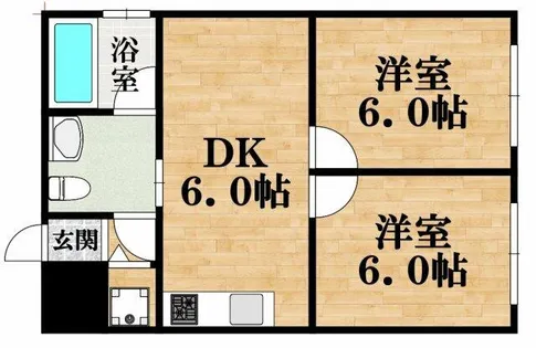 パラドール北加賀屋【3階】の間取り