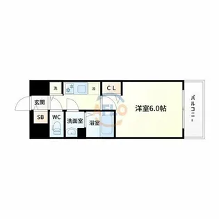 プレサンス塚本駅前【10階】の間取り