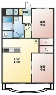 オリエンタルハイツ【3階】の間取り