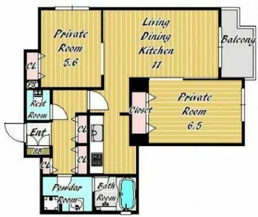 HORIE LUX【11階】の間取り