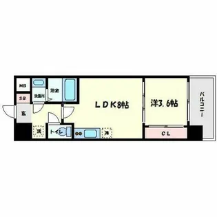 セレニテ北久宝寺【8階】の間取り
