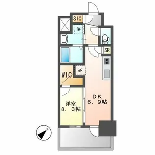 エステムコート名古屋新栄Ⅴラポール【502号室】の間取り