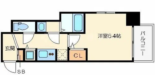 サムティ北浜大手通【9階】の間取り