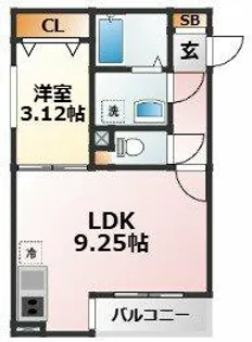 大阪府大阪市東淀川区淡路5丁目【アパート】の間取り