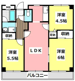 マンション・フォルツーナ【306号室】の間取り