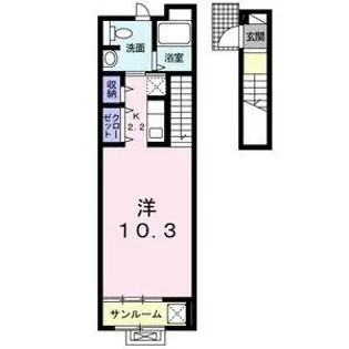 BELTA REGINA Ⅱ【2階】の間取り