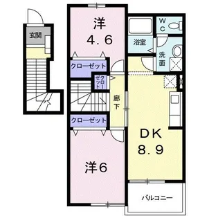 サンリット平手【2階】の間取り