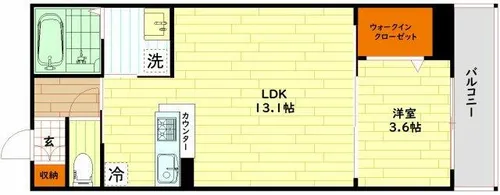 大阪府大阪市北区中崎1丁目【マンション】の間取り