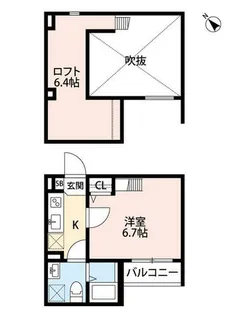グランツ京都西大路【2階】の間取り