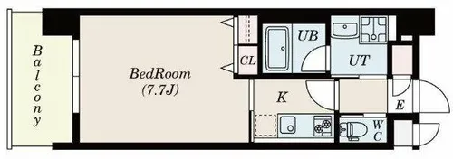 フレンシアノイエ難波南【15階】の間取り
