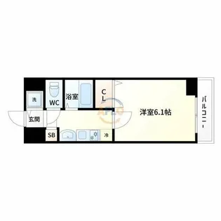 プレサンス新大阪クレスタ【5階】の間取り