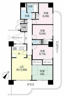 パラツィーナセシリア仁川弐番館【601号室】の間取り