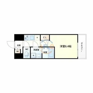 ファーストフィオーレ三国Ⅱ【5階】の間取り